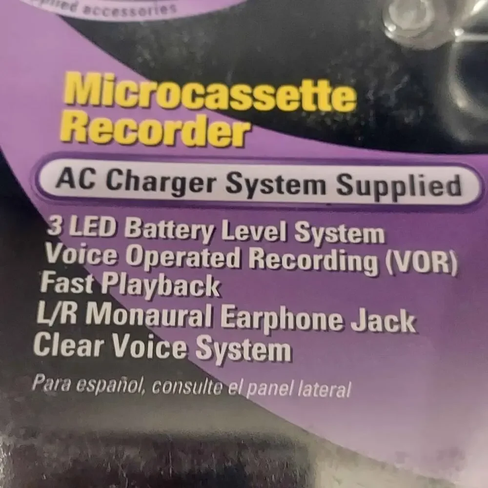 FACTORY SEALED 2001 Sony Pressman Micro Cassette Recorder M-645V + MC-90 6-Pack
